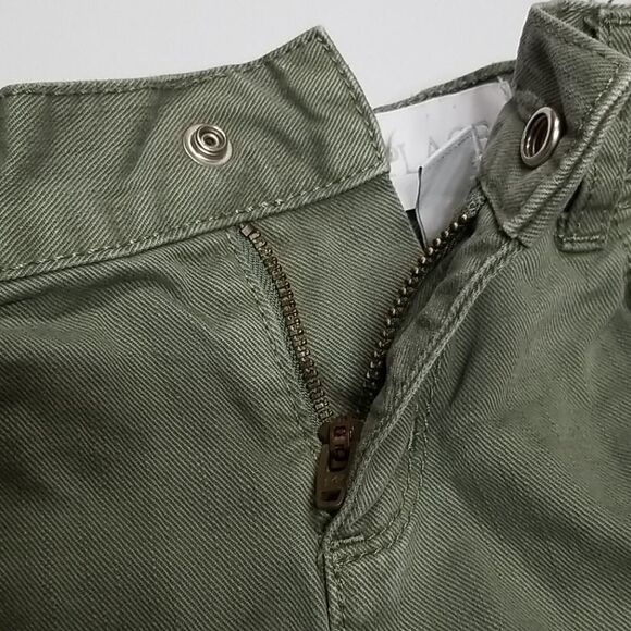 Place Shorts Distressed Raw Hem Girls Size 6X/7 Kids 100% Cotton Olive Green - Picture 7 of 7